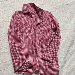 Red Gingham Button-Up Shirt vineyard vines performance size 7 like new